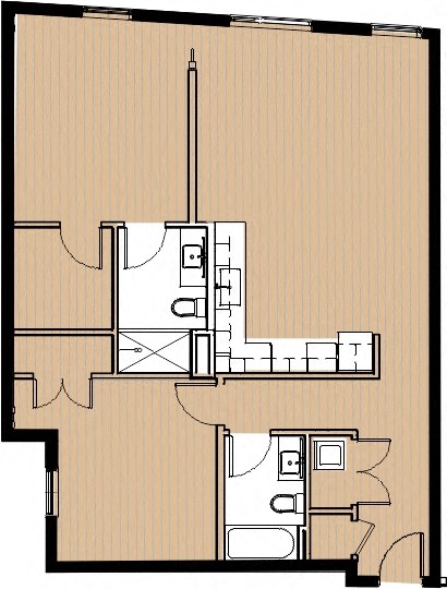 2 bedroom 2 bath C at The Freelon at Sugar Hill, Detroit, MI, 48201